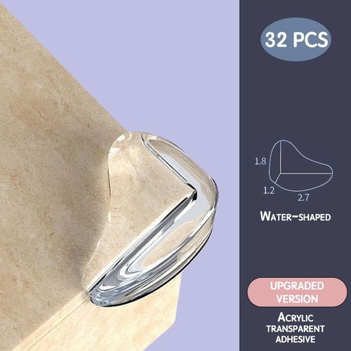 Protecteur De Sécurité En Silicone Pour Bébé,16 Pièces,Couvercle De Protection Des Bords Des Coins De Table,Protection Des Prises Électriques,Protections Anticollision Pour - Type Water Shape-32pcs
