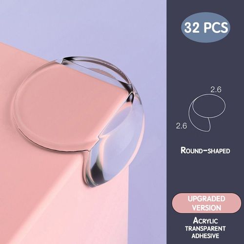 Protecteur De Sécurité En Silicone Pour Bébé,16 Pièces,Couvercle De Protection Des Bords Des Coins De Table,Protection Des Prises Électriques,Protections Anticollision Pour - Type Round Shape-32pcs