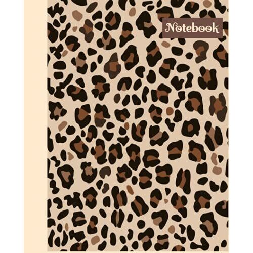 Notebook: Leopard Print Composition Notebook/Journal - College Ruled 110 Pages, 7.5" X 9.25" - For Back To School, Woman, Men, Teens And College Students