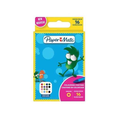 Paper:Mate Crayons De Cire Kids Colouring, Blister De 16