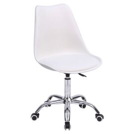 Chaise de bureau réglable en hauteur blanche ANNE