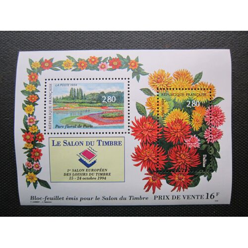 France. Feuillet N°16. Salon Du Timbre.1er Salon Europeen Des Loisirs Du Timbre