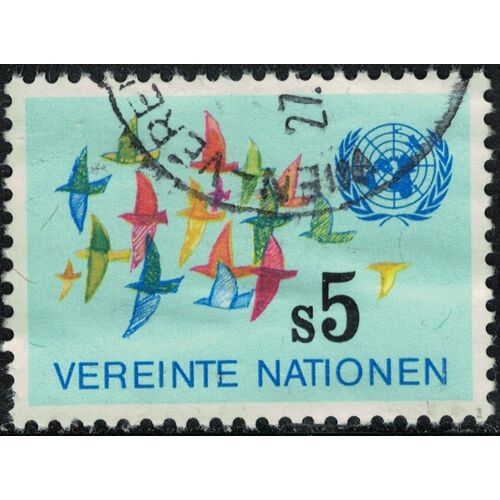 Nations Unies 1979 Oblitéré Used Oiseaux Et Logo Onu Vienne Su
