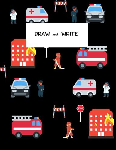 Draw And Write Journal: Half Page Lined Paper Drawing Space, Workbook For School & Kindergarten