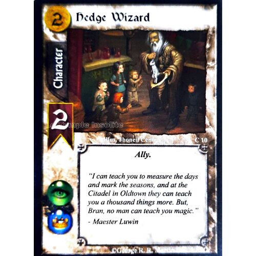 Carte A Game Of Thrones Ccg - Hedge Wizard C#10
