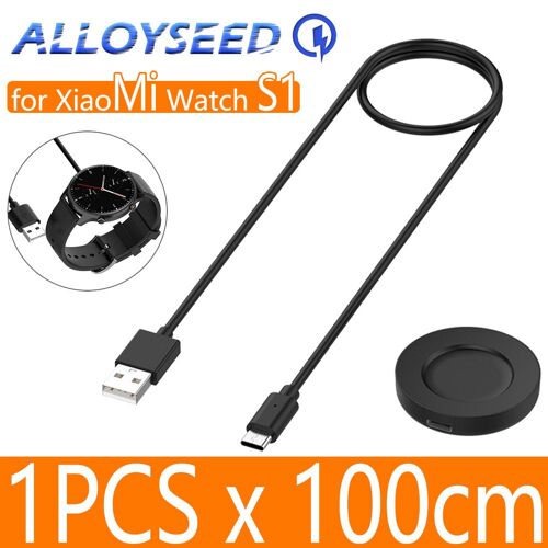 Station De Charge Magnétique Sans Fil Pour Xiaomi Watch S1, Adaptateur D'alimentation Fendu Avec Câble 100cm, Pièce Pour Accessoires Mi Watch S1