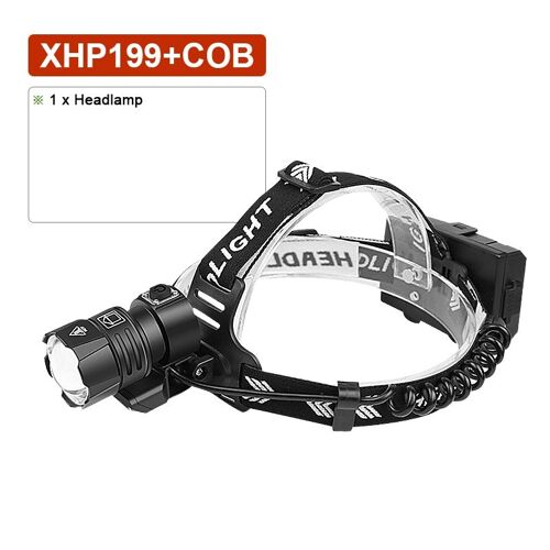 Xhp199 Mettre Un - Le Plus Récent Xhp199 Lampe Frontale Led La Plus Puissante Lampe De Poche Tête Rechargeable Phare Led 18650 Usb Xhp90 Lampe Frontale De Pêche Étanche