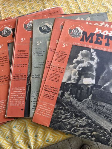 Notre Métier Hebdomadaire Illustré Du Cheminot Français / Lot De 26 Magazines De 1947