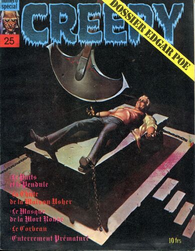 Creepy N° 25 : Le Puits Et Le Pendule - La Chute De La Maison Husher - Le Masque De La Mort Rouge - Le Corbeau - Enterrement Prématuré