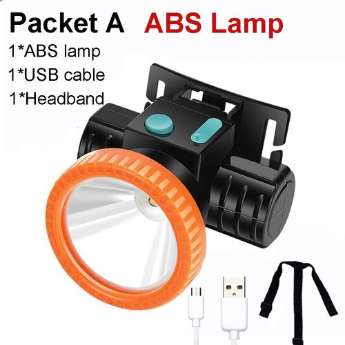 Lampe Abs - Lampe Frontale Led Rechargeable Par Usb 50w, Forte Puissance, Imperméable, Longue Portée, Pêche En Plein Air, Mini Phare, Lumières De Travail
