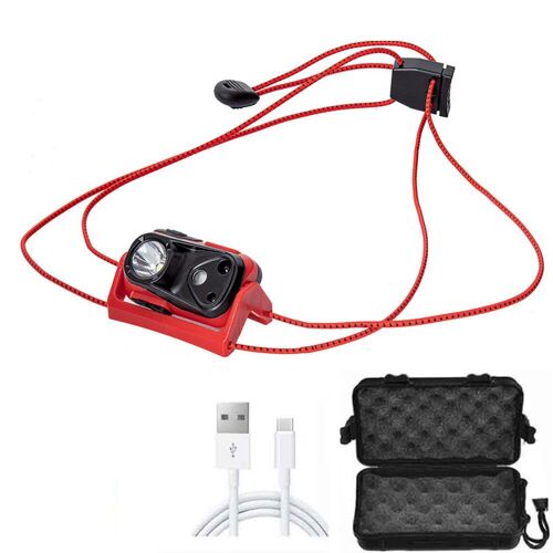 Non-Fiche - Lampe Frontale Led Rouge Avec Capteur De Mouvement Corporel, Rechargeable Par Usb, Torche De Camping Avec Batterie Intégrée