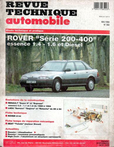 Revue Technique Automobile N° 562 Rover Serie 200 Et 400 Essence Et Diesel