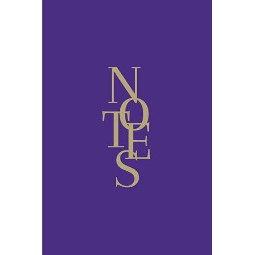 Notes: 6x9 Purple And Gold Lined Notebook Journal 200 Pages