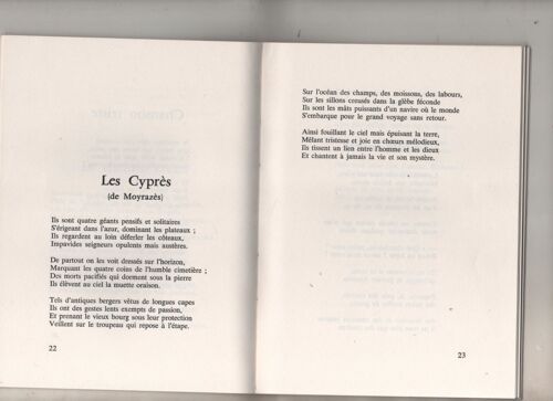Choix De Poèmes Cyprès De Moyrazes Jeanne Foulquier Édition Artières Millau Aveyron 