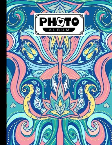 Photo Album: Floral Album, Large Photo Albums With Writing Space Memo, Extra Large Capacity Picture Album, Family, Baby, Wedding, Travel Photo Book, 120 Pages, Size 8.5" X 11" By Edwin Pape