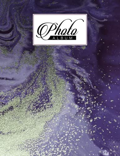 Photo Album: Marbled Purple Album, Large Photo Albums With Writing Space Memo, Extra Large Capacity Picture Album, Family, Baby, Wedding, Travel Photo Book, 120 Pages, Size 8.5" X 11" By Nikolai Vogel