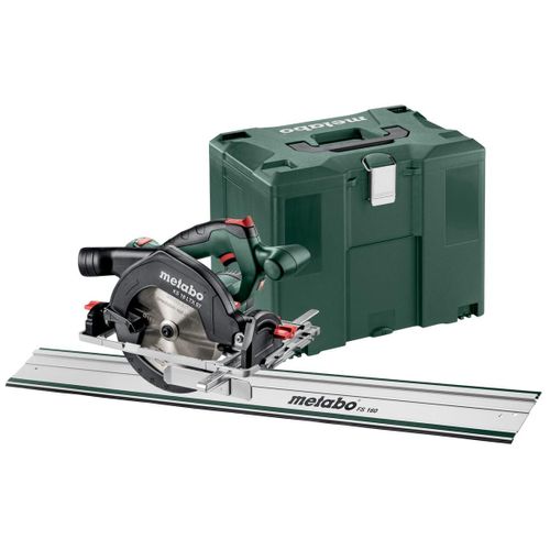 Metabo Set scie circulaire portative sans fil KS 18 LTX 57 FS, avec rail de guidage FS 160, MetaLoc (sans batterie et chargeur) - 691065000