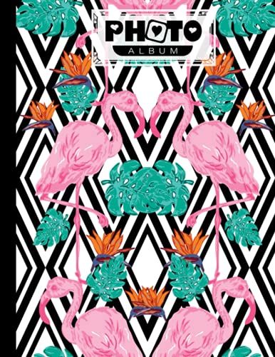 Photo Album: Album, Large Photo Albums With Writing Space Memo, Extra Large Capacity Picture Album, Family, Baby, Wedding, Travel Photo Book, 120 Pages | Flamingos Cover By Roland Hess