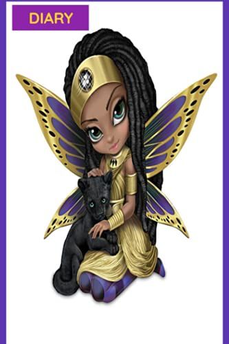 Diary Purple And Gold Fairy 6x9: Journal