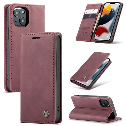 Coque iPhone 13 Mini,Etui iPhone 13 Mini, Étui Housse Coque pour iPhone 13 Mini Antichoc,Etui en Cuir PU Premium Housse pour iPhone 13 Mini,Convient à la coque iPhone 13 Mini(Rouge)