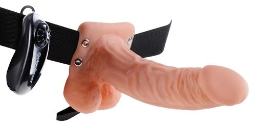 Gode Ceinture Creux Vibrant De 19 Cm