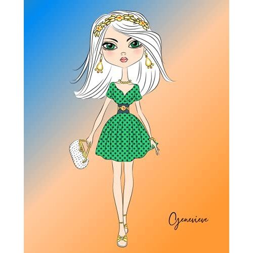 Fierce Girl: Genevieve (7.5x9.25in) 150 Page Lined Notebook: Color: Popsycle