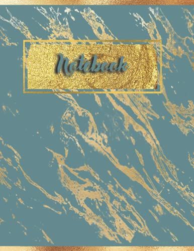 Composition Notebook: Notebook - Grey Marble With Gold Inlay | Cute Gift For Women And Girls | 8.5 X 11 - 120 College-Ruled ... - Journal, Notebook, Diary, Composition Book)