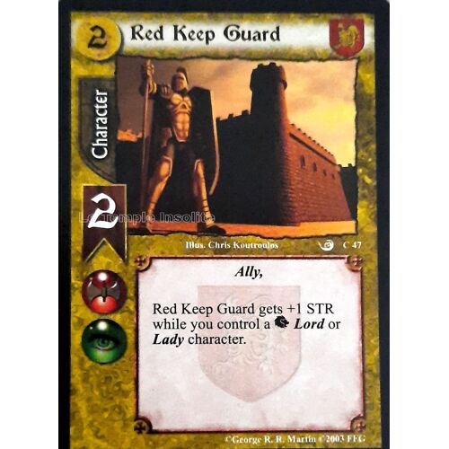 Carte A Game Of Thrones Ccg - Red Keep Guard C#47