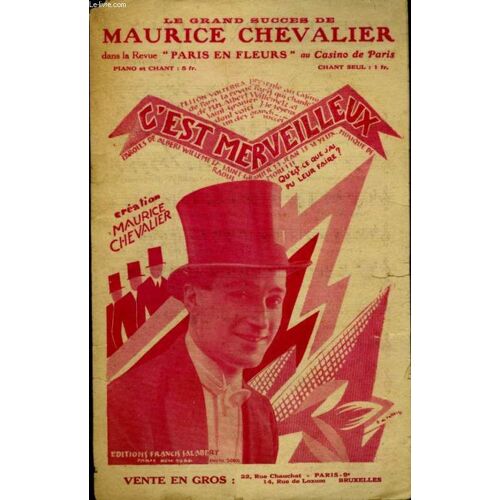 C'est Merveilleux - Saynete Fox - Trot Pour Chant Avec Paroles.