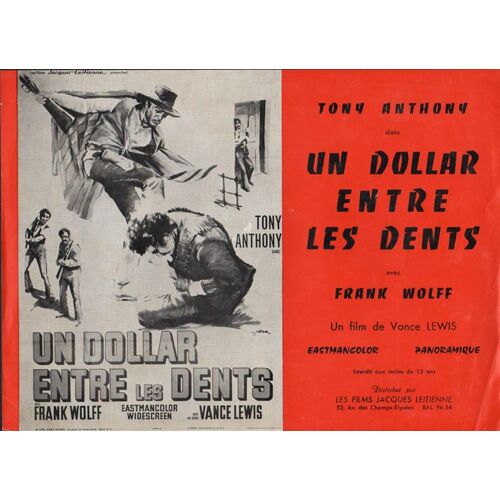 Un Dollar Entre Les Dents, Synopsis, De Luigi Vanzi / Vance Lewis, Avec Tony Anthony, Frank Wolff
