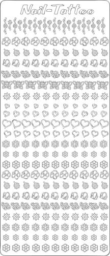 Nail Art Peel Off's Tatouage Pour Les Ongles Blanc