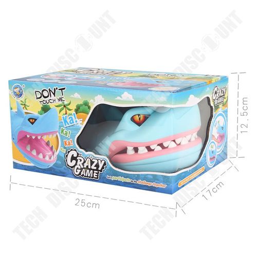 Jouet Enfants Mordre Un Doigt Grand Requin Avec De La Musique Mordre Les Gens Prudent Pirate Appuyer Entier Personne Couleur Bleu