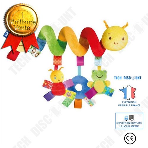 Td? Doudou Pour B?b? En Serpent Multicolore Accessoire De Landeau Spirale B?b? Hochet Accessoire Nouveau N?