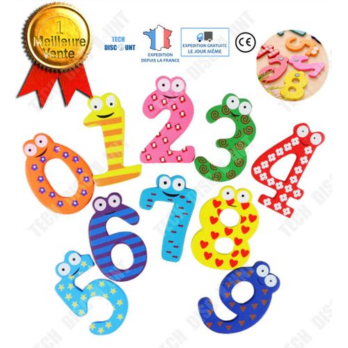 Jouet Puzzle Chiffre Magnétique Frigo Enfant En Bois Nombre Jeux Éducatifs Apprentissage Aimant Ludique Comptage Garçon Fille