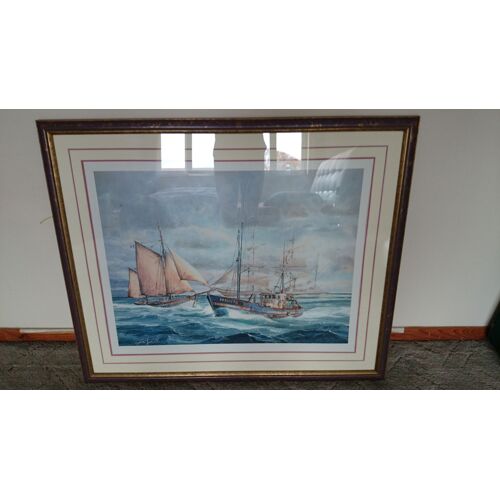 Grande Reproduction "Marine" Encadrement Pro Sous Verre