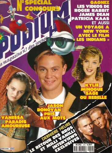 Patricia Kaas 1p/ Kylie Minogue 2p/ Mecano 1/2p/ Rubettes 1/2p/ Philippe Lafontaine 1.5p/ Melody 1/2p/ Lova Moor 1p/ Francis Huster 2p/ James Dean 1p/ Corinne Hermes 3p/ Vanessa Paradis 2p/ 214 