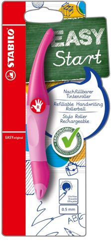 Stabilo Easyoriginal Stylo Ergonomique Pour Droitier Rose Foncé/Clair + 1 Cartouche D'encre Bleue Effaçable