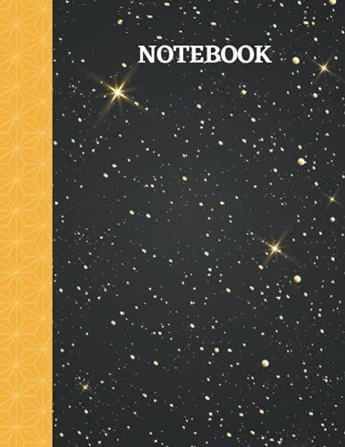 Notebook: Lined Paper 120 Pages .Black Cover . Size 8.5 X 11 Inches