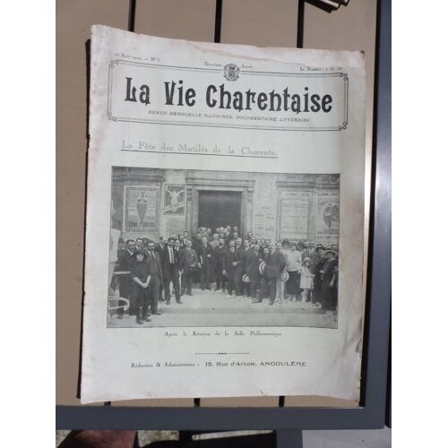 La Vie Charentaise Fête Des Mutilés De La Charente Août 1924 N°8