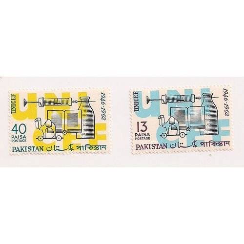 Pakistan- Lot De 2 Timbres Neufs Unicef