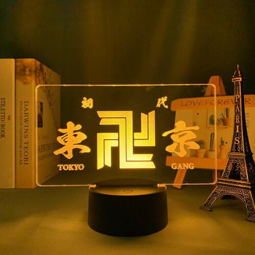 Lampe Led 3d À L'effigie De Tokyo Vengeance, Luminaire Décoratif D'intérieur, Idéal Pour Une Chambre D'enfant Ou Un Bureau, Ou Comme Cadeau D'anniversaire