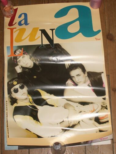 Rare Affiche 40x60cm Groupe Francais La Luna Disques Vogue