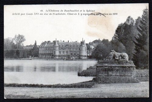 Carte Postale Ancienne, France, Yvelines ( 78 ), Rambouillet, Le Château Et Le Sphinx