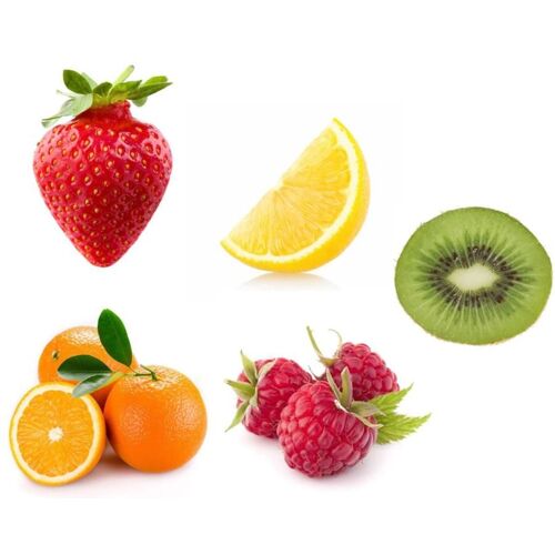 Set 5x Autocollant Sticker Cuisine Frigo Fraise Citron Kiwi Framboise Orange