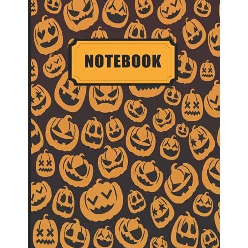 Halloween Composition Notebook - Horror Theme Back To School Journal Notebook - Halloween Pumpkin Notebook For Kids: Halloween Composition Notebook ... - Black Composition Notebook Wide Ruled