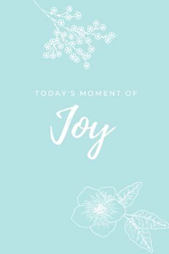 Today's Moment Of Joy: 6x9" Blank Blue Floral Notebook For Journalling