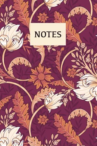 Orange Floral Notebook: This Beautiful William Morris Inspired Notebook Is A Great Gift For Journaling And Writers!
