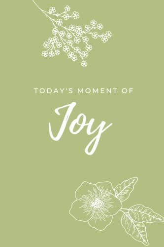 Today's Moment Of Joy: 6x9" Blank Green Floral Notebook For Journalling