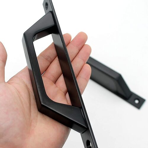 Poignée de porte coulissante en bois En acier au carbone Poignée de porte de grange 19,6 cm