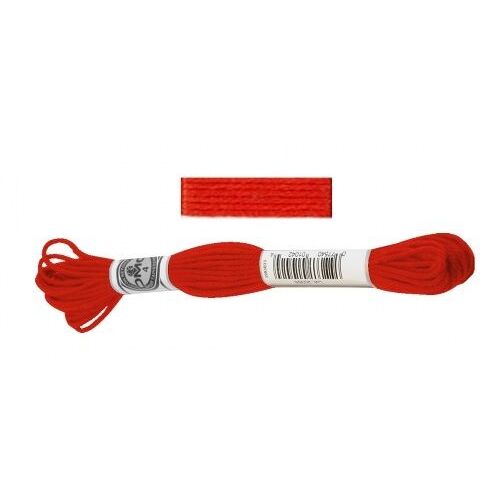 Coton À Canevas, Dmc Retors N° 4, N° 2349 Rouge Orangé